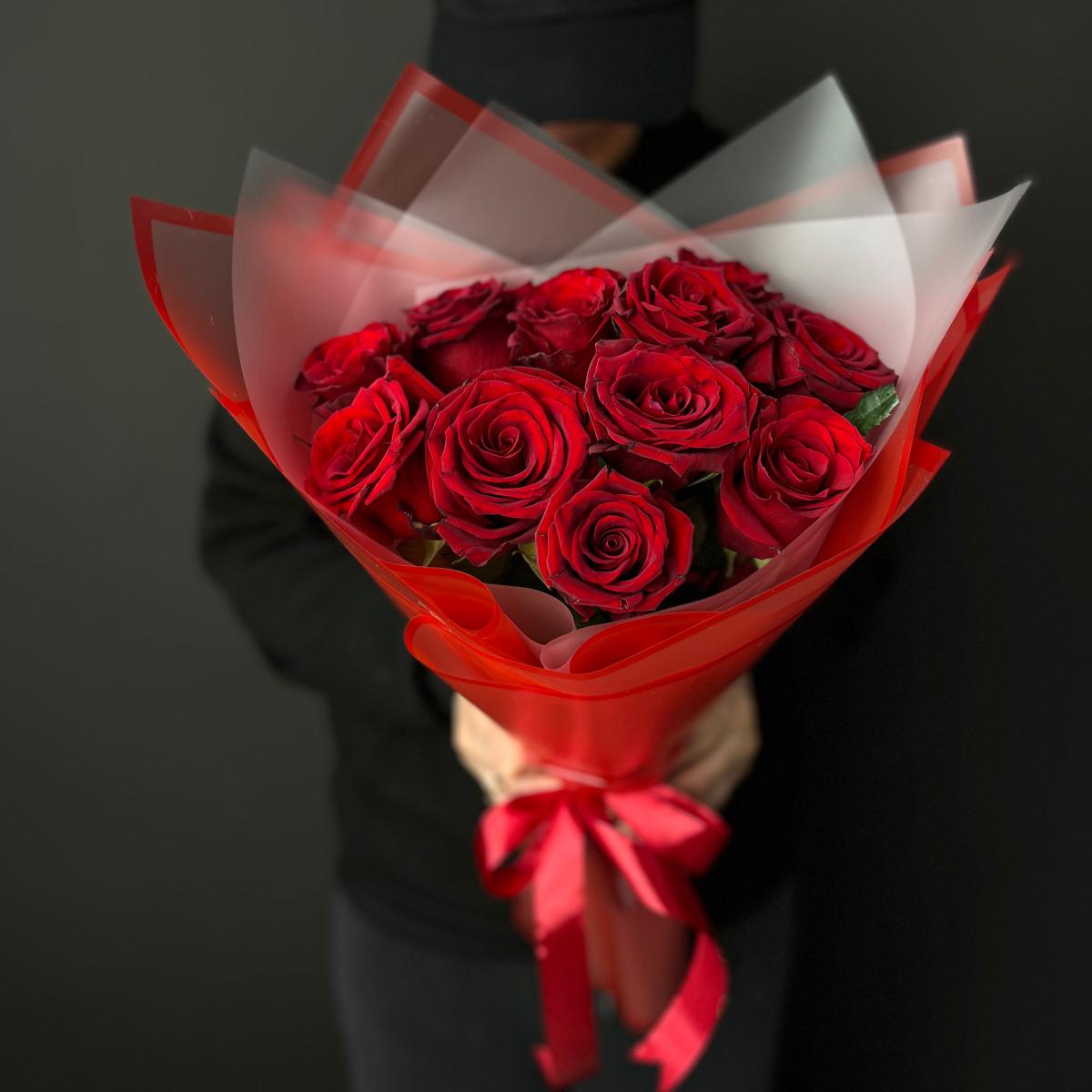 Роза красная 40 см