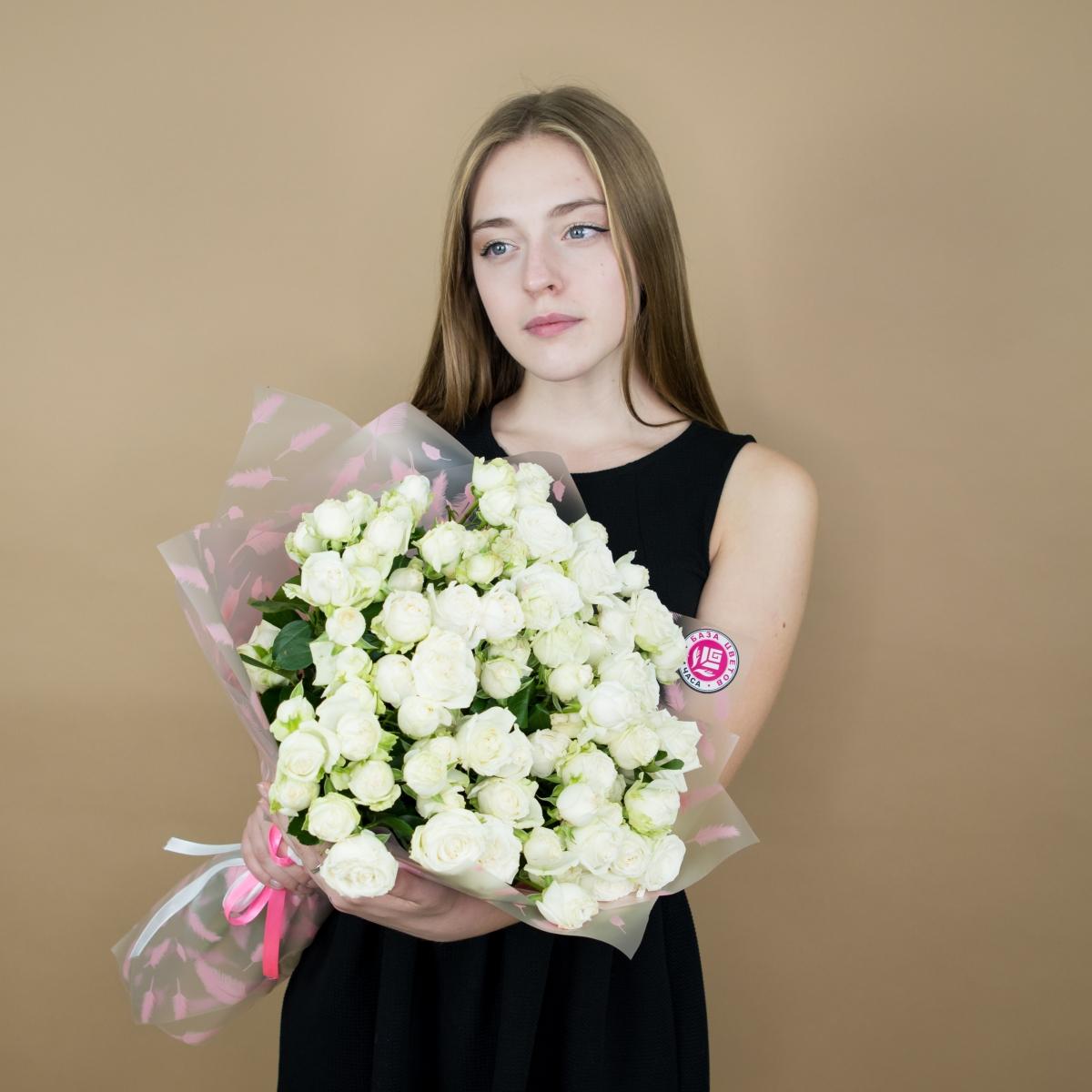 Розы кустовые белые [код товара - 720kstr]