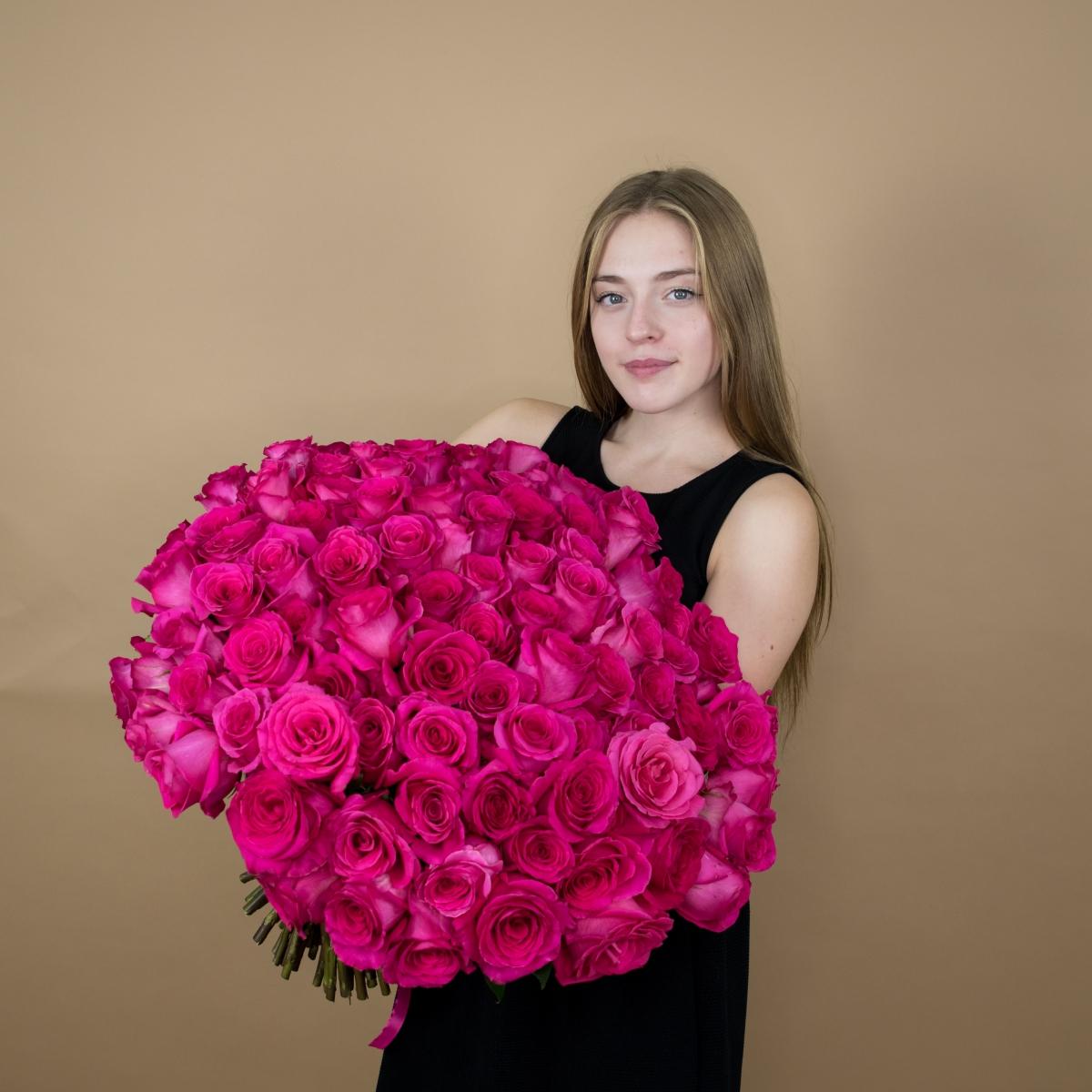 Букет из розовых роз 75 шт. (40 см) артикул букета  16170kos