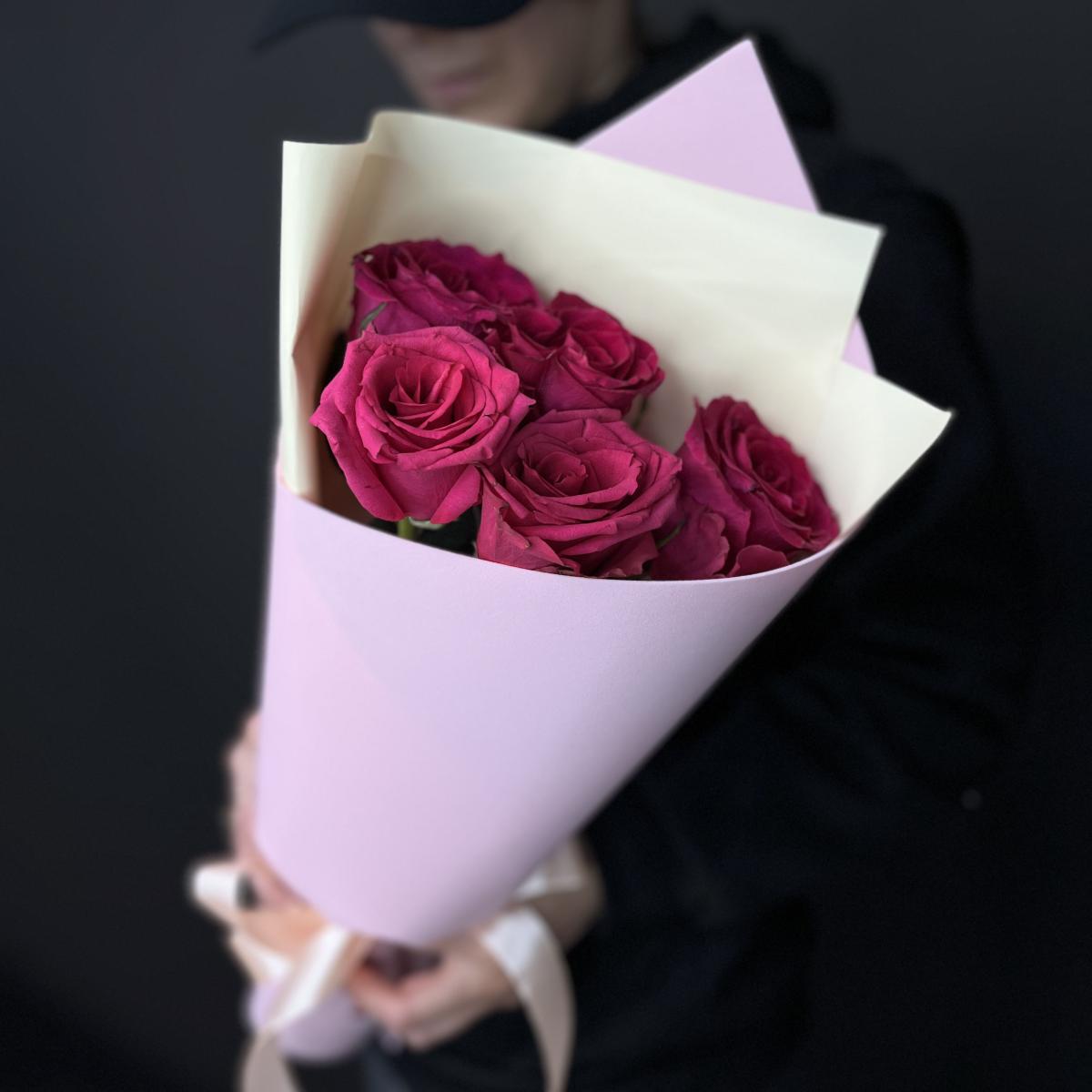 Букет розовых роз 40 см